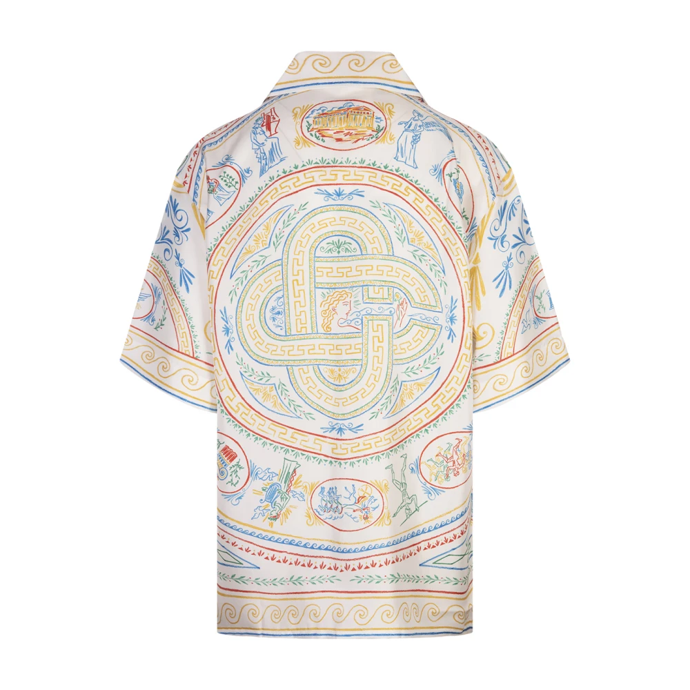 Casablanca Multicolor Zijden Crayon Vaas Shirt Multicolor Dames