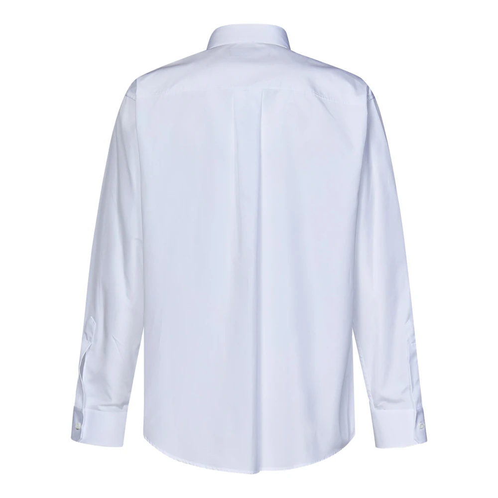 Dsquared2 Witte Katoenen Italiaanse Kraag Shirt White Heren