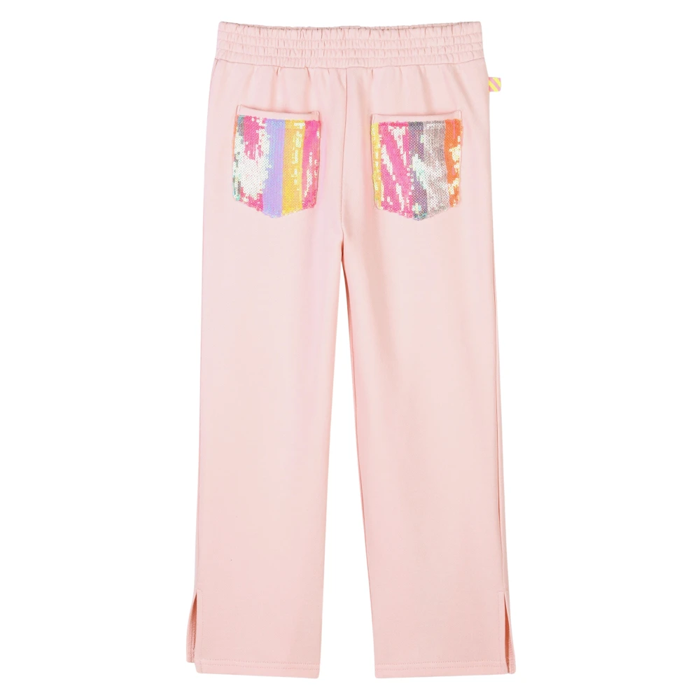 Billieblush Girls Pink Sequin Pocket Joggers In