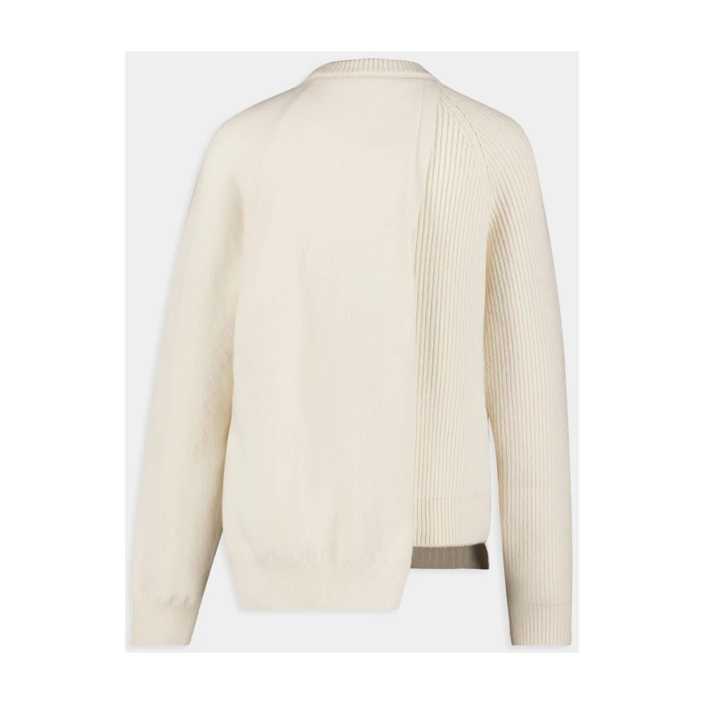 Fendi Luxe Wol Cashmere Crewneck Jumper Beige Dames