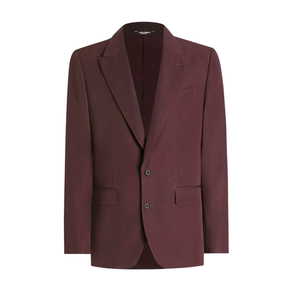 Dolce & Gabbana Men's Purple Single-Breasted Wool Jacket - Blazers - Xl - Suits