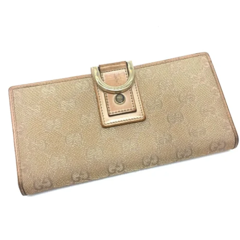 Gucci Vintage Pre-owned Canvas wallets Pink Dames