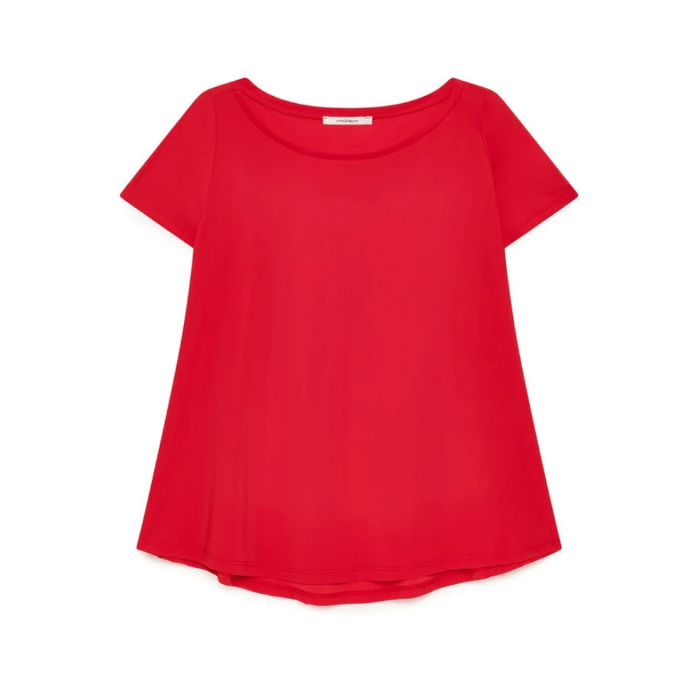 Maliparmi Women's Red T-Shirts, Xs, Soft Jersey T-Shirt
