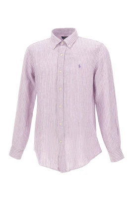 Classic Fit Randig Linneskjorta