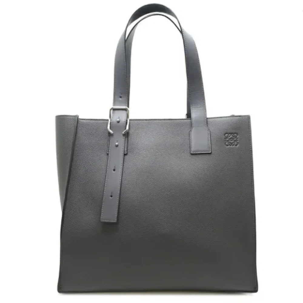 Loewe Pre-owned Leather handbags Gray Dames