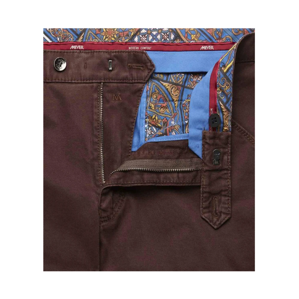 Meyer Zachte Stof Op Maat Gemaakte Broek Red Heren