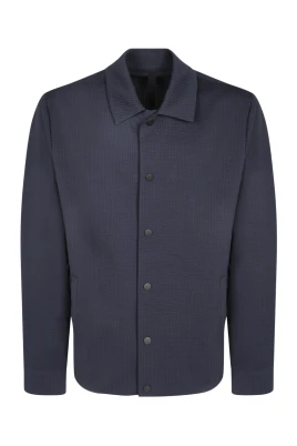 Snap-button Shirt Jacket