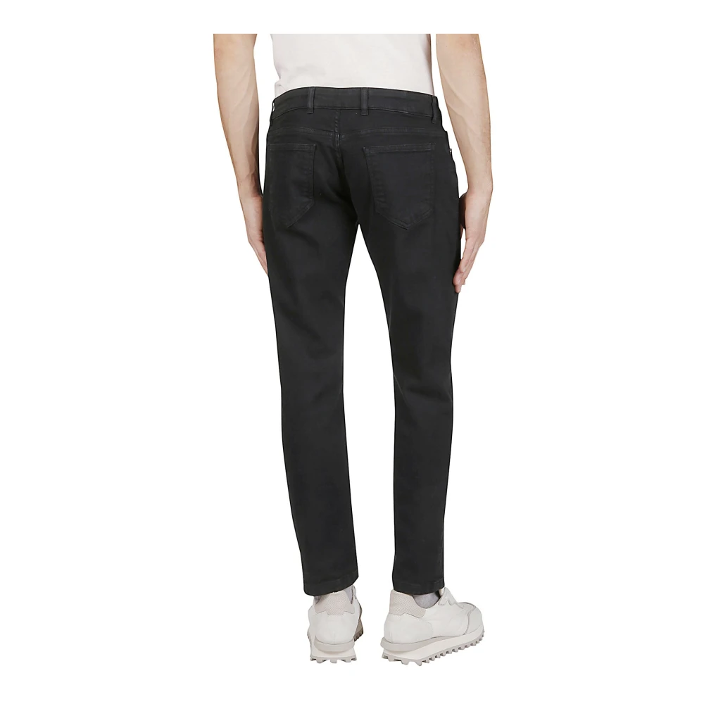 Eleventy Stretch Denim 5-Pocket Broek Black Heren