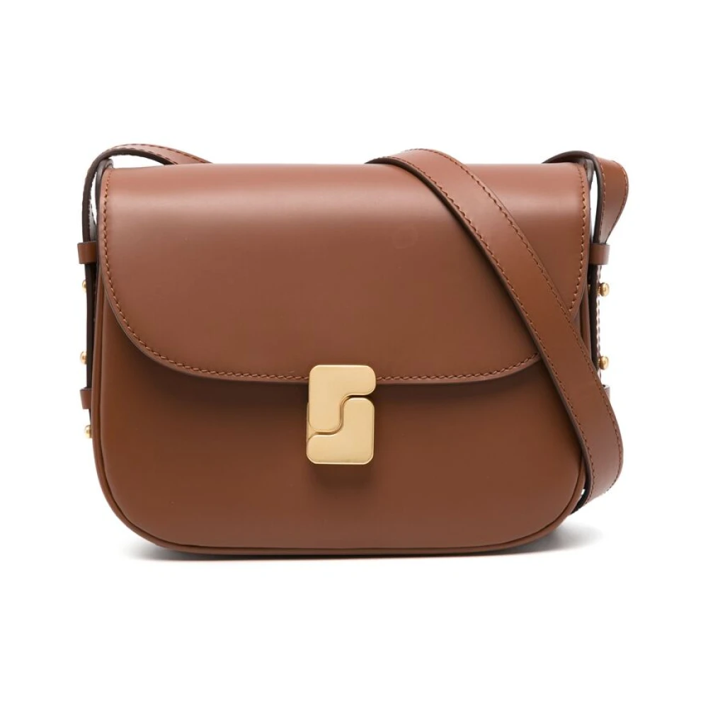 Soeur Karamelbruine Leren Schoudertas Brown Dames