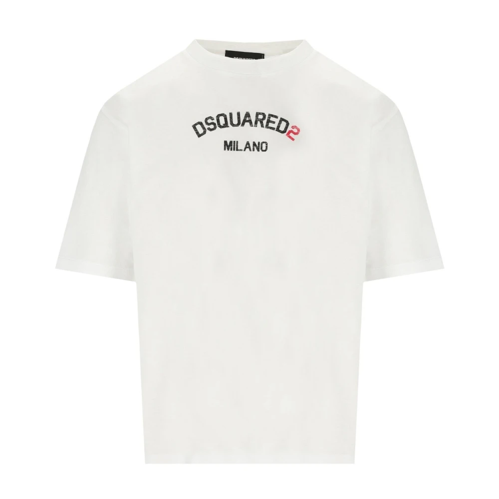 Dsquared2 T-shirt met logo White Heren