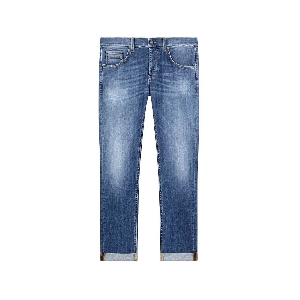 Dondup Ritchie Skinny Jeans met Lage Taille Blue Heren