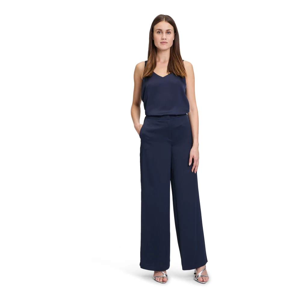 Vera Mont Elegant Suit Trousers with Pockets Blue Dames