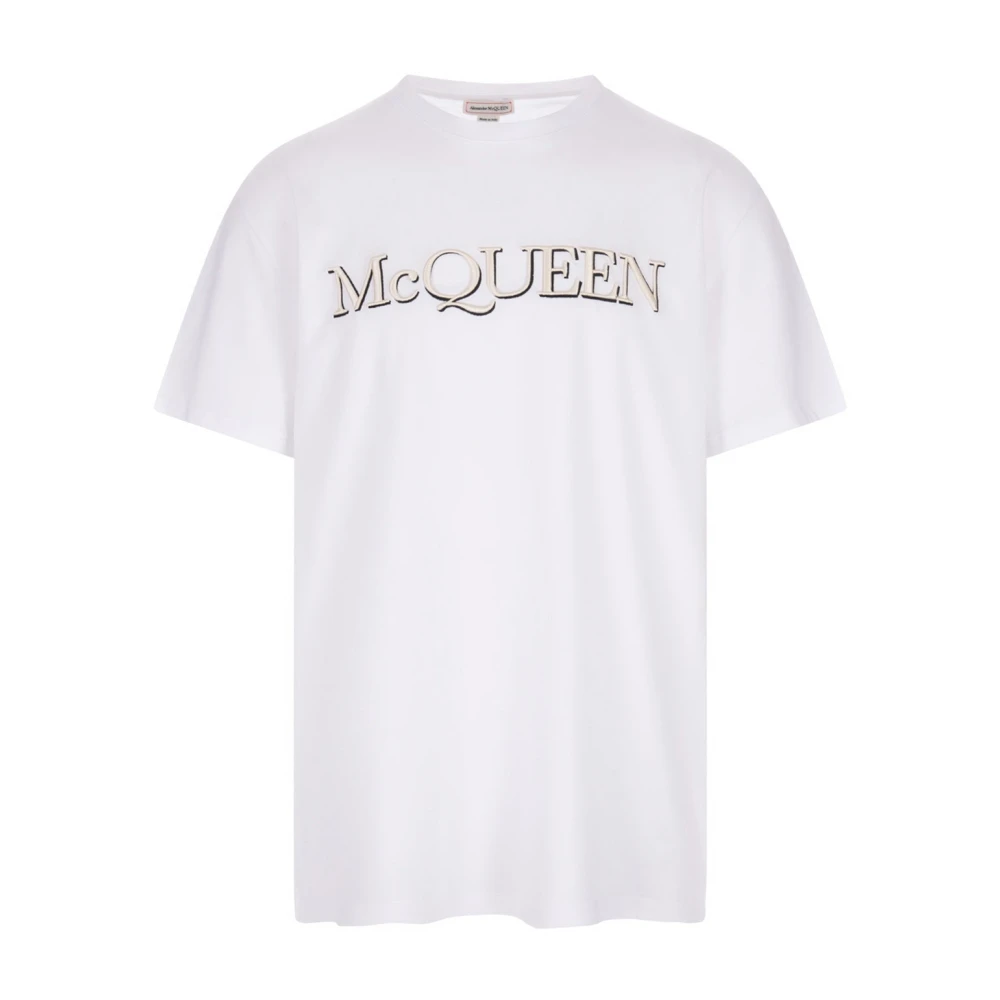 Alexander mcqueen Witte Katoenen T-shirt Ronde Hals Korte Mouw White Heren