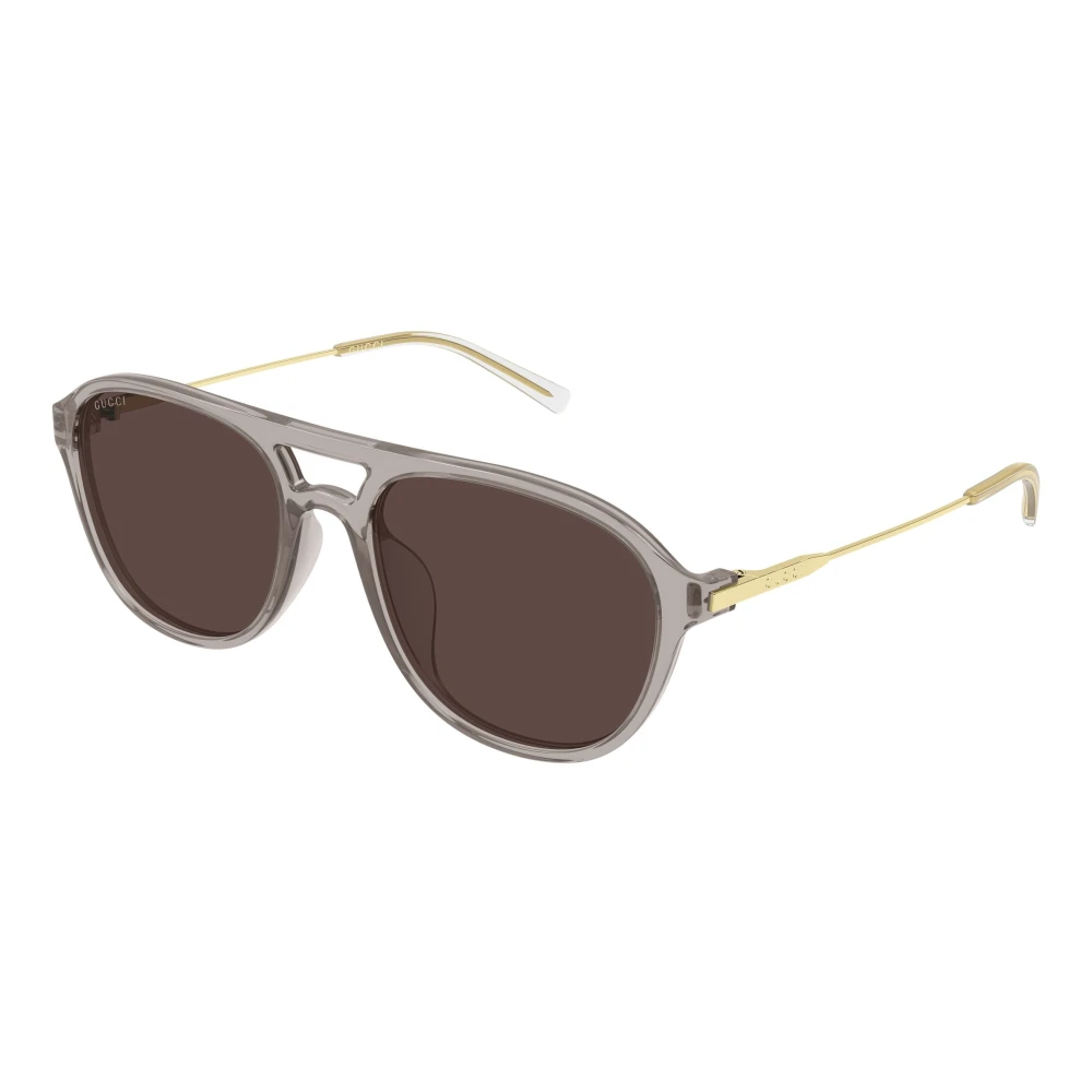 Gucci Specialized-Fit Navigator Sunglasses - Male - Sunglasses - Gray - 57 Mm - Accessories