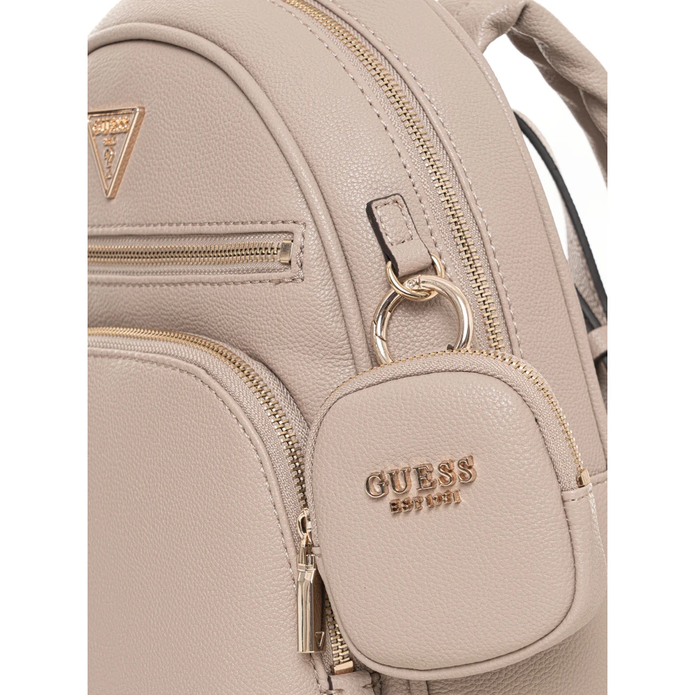 Guess Stijlvolle Power Rugzak met Verstelbare Banden Beige Dames