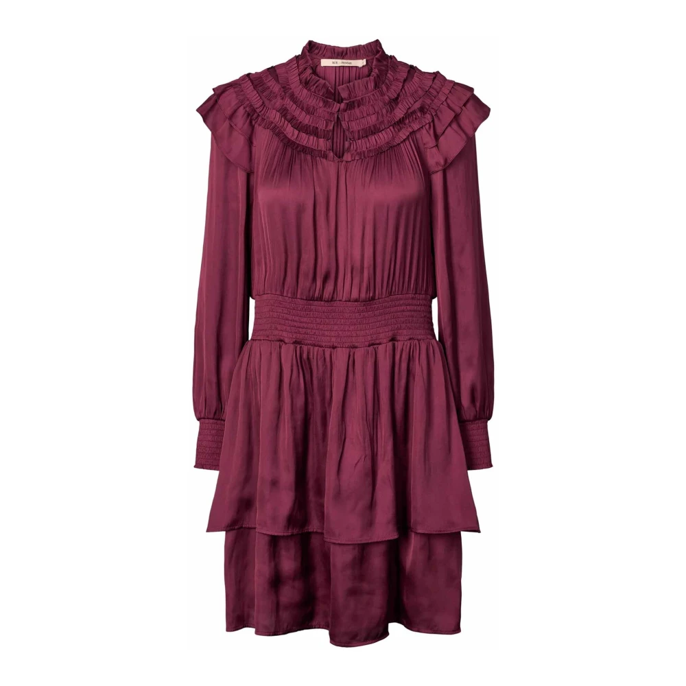 RUE de Femme Flori Jurk met Ruches en Smock Red Dames