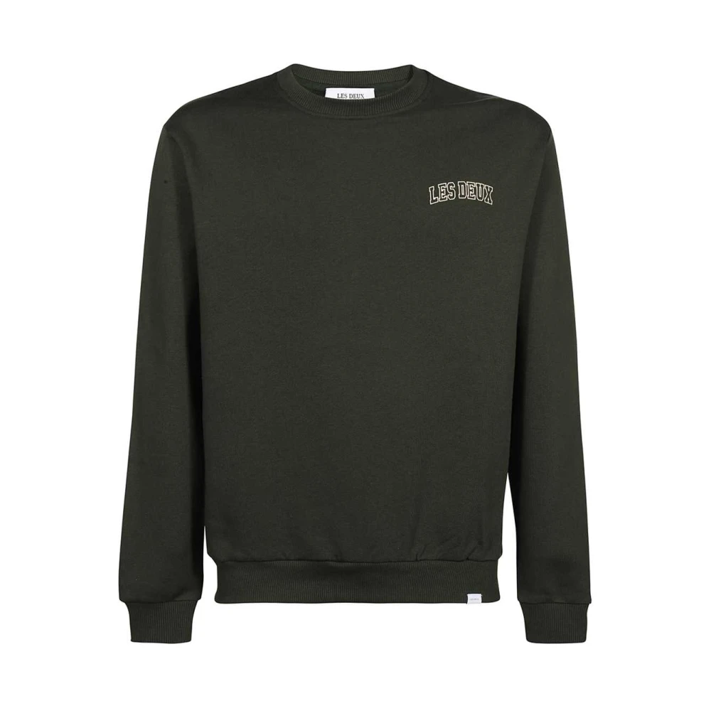 Les Deux Blake Katoenen Crew-Neck Sweatshirt Black Heren