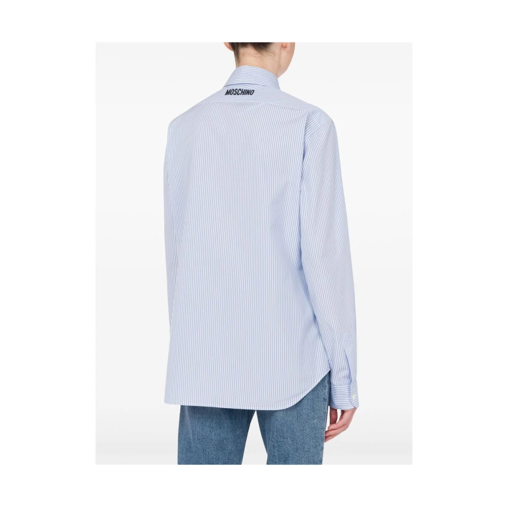 Moschino Baby Blauwe Button-Up Overhemd Blue Dames