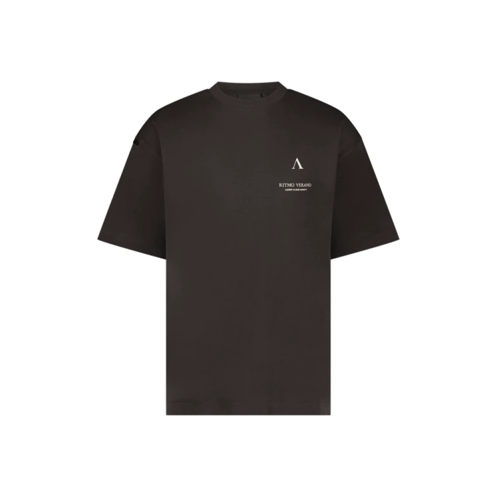 Aeden Stijlvolle Tee in Ganache Kleur Black Heren