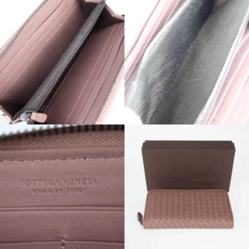 Bottega Veneta Vintage Pre-owned Leather wallets Pink Dames