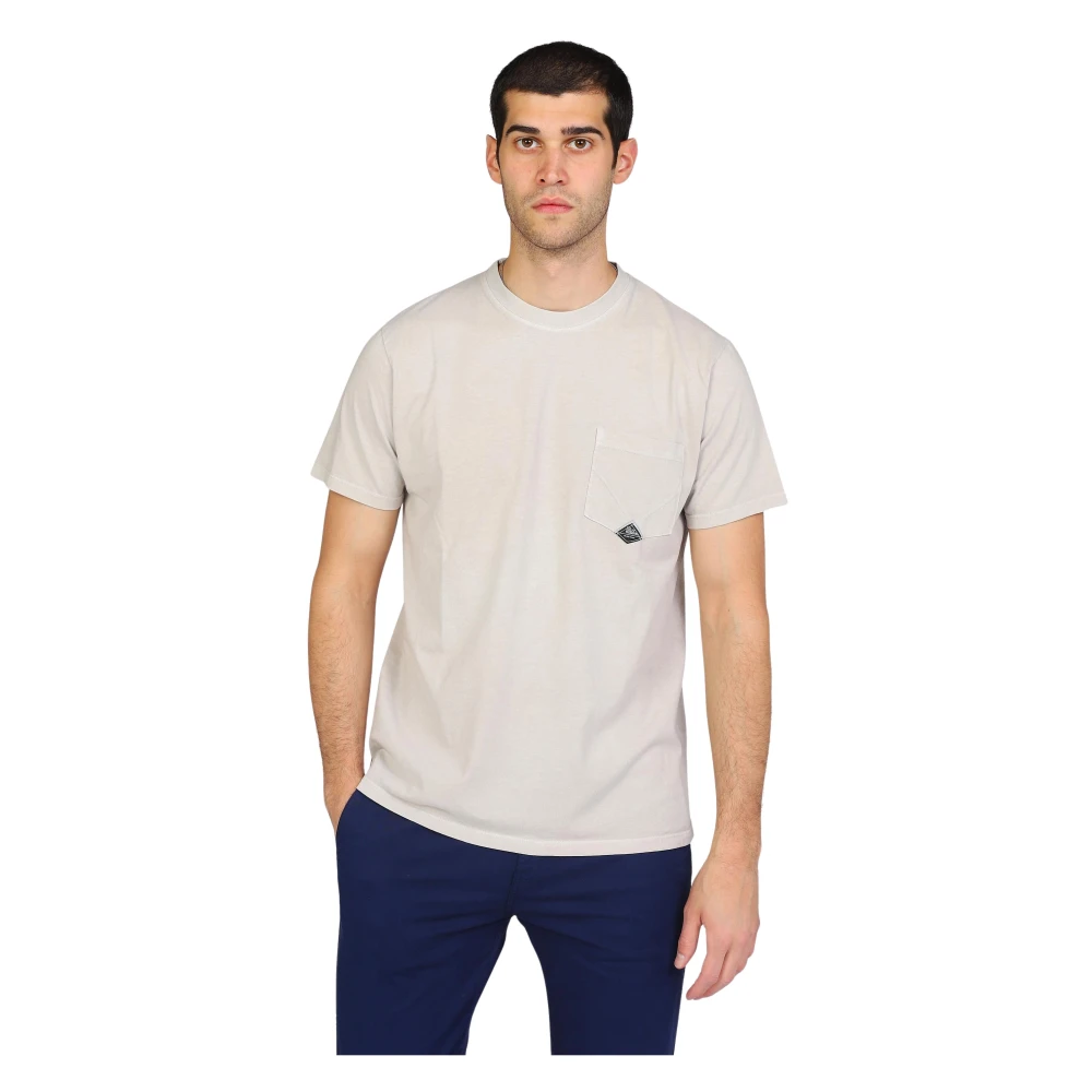 Roy Roger's Zak Logo T-shirt Beige Heren