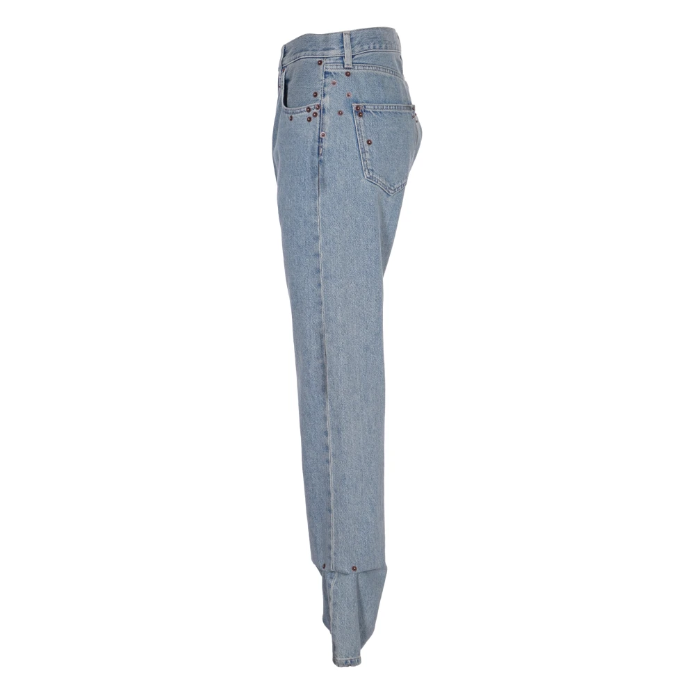 Moschino Heldere Blauwe Stijlvolle Broek Blue Dames