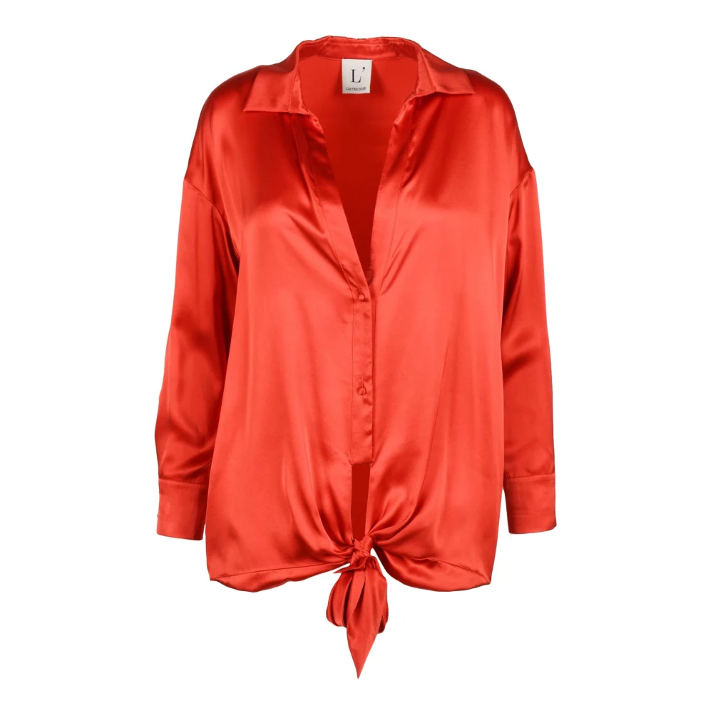L'Autre Chose Zijden Overhemd Red Dames