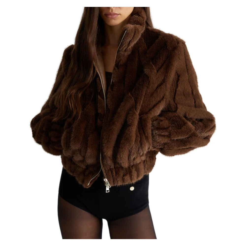 Liu Jo Bruine Ecofur Bomberjas Brown Dames