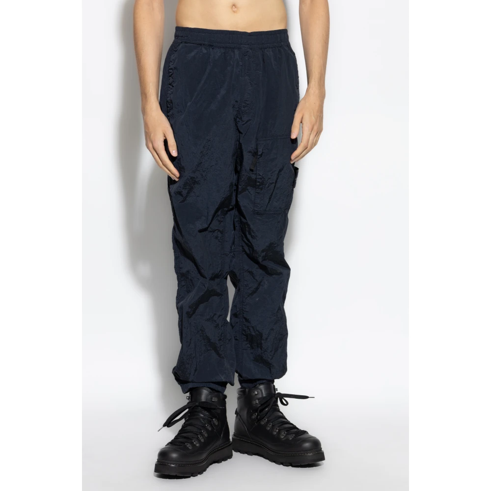 Stone Island Broek met logo Blue Heren