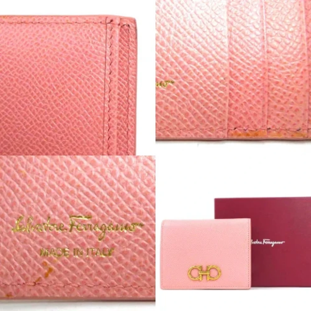 Salvatore Ferragamo Pre-owned Leather wallets Pink Dames