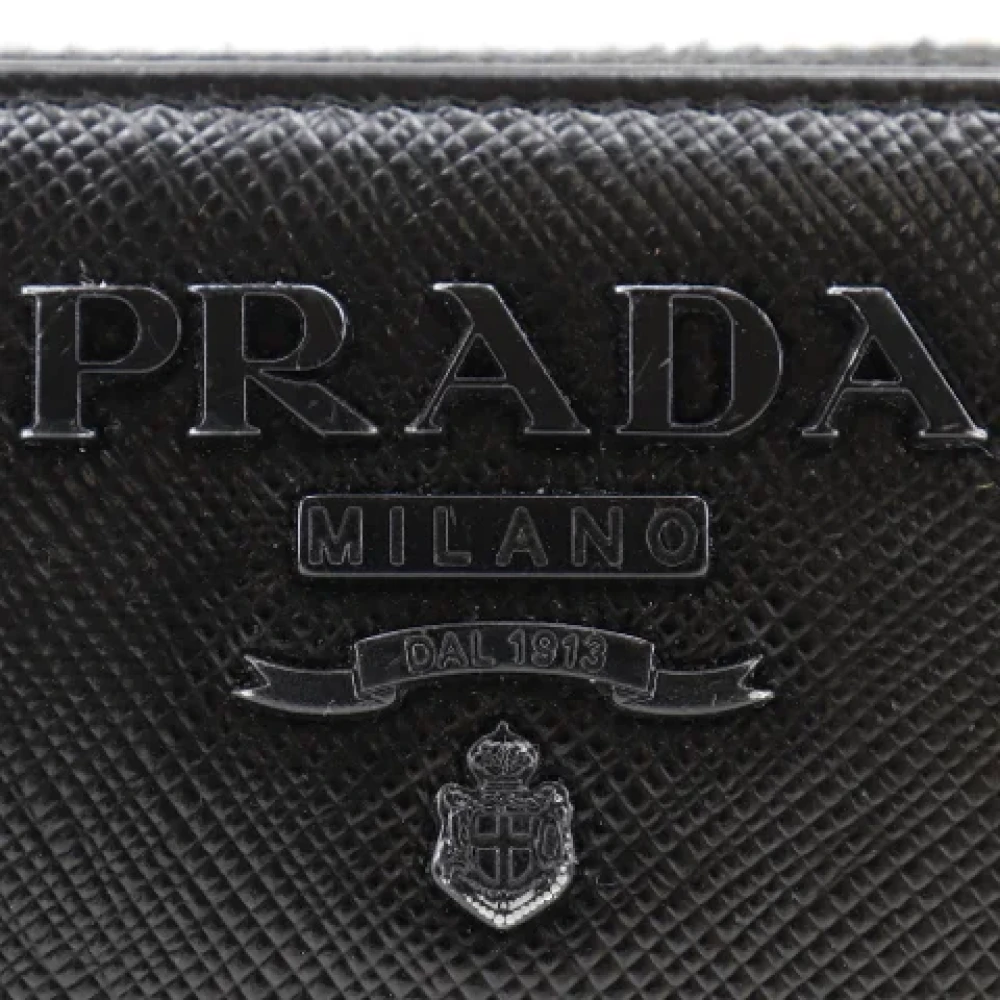 Prada Vintage Pre-owned Leather wallets Black Dames
