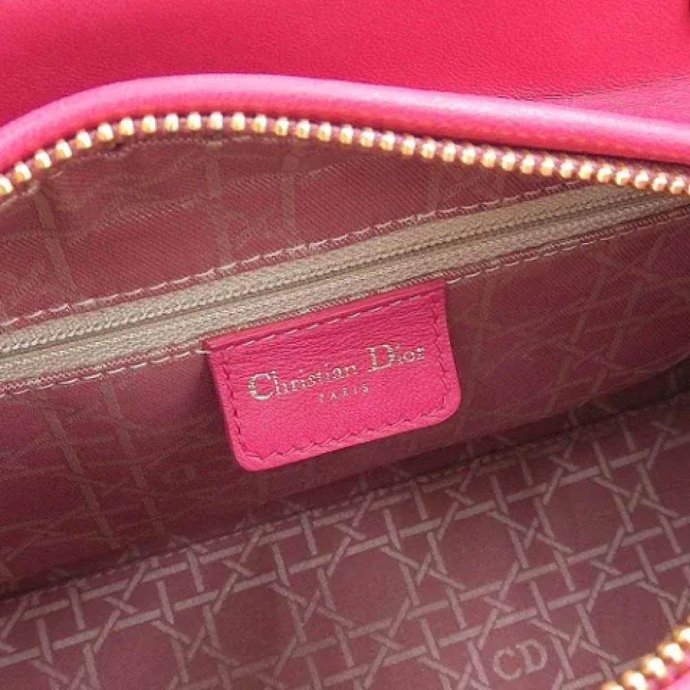 Dior Vintage Pre-owned Canvas handbags Pink Dames