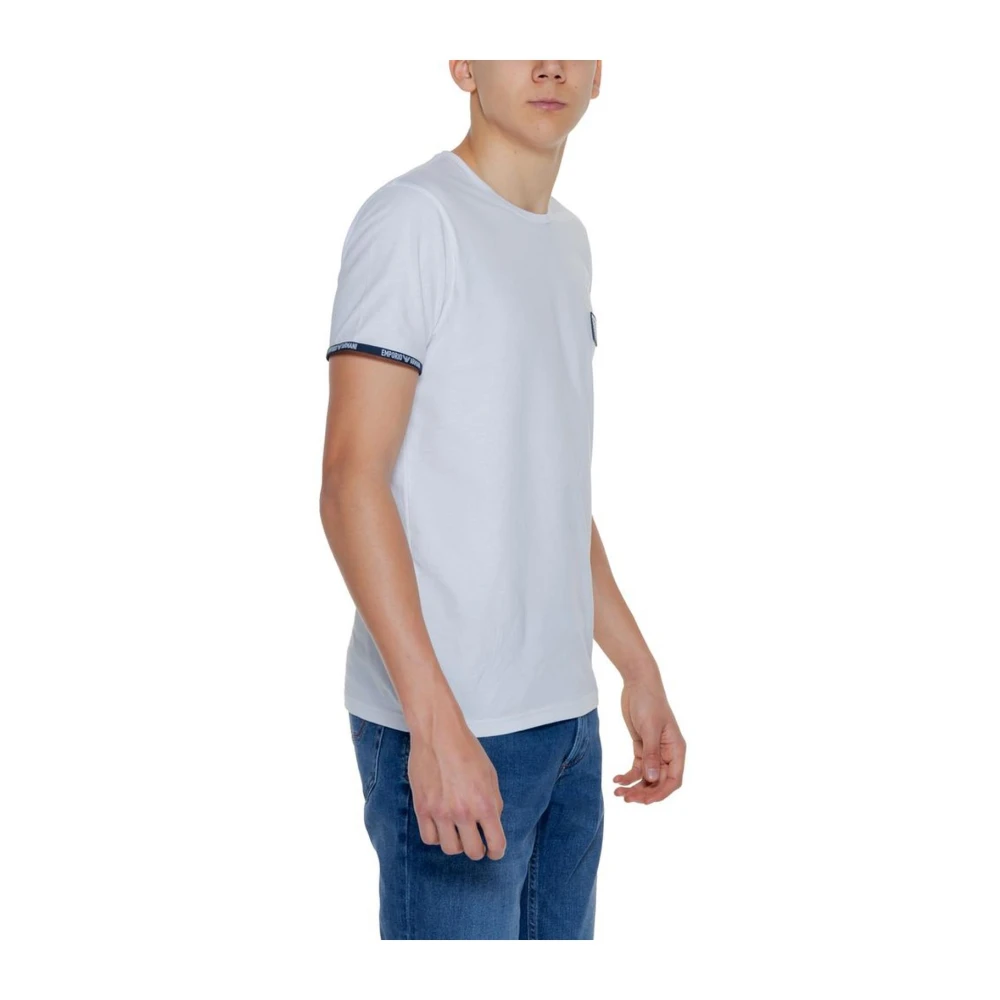 Emporio Armani Witte Katoenen Crew Neck T-Shirt White Heren