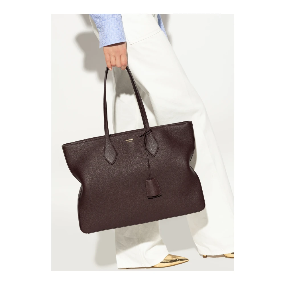 Salvatore Ferragamo Schoudertas Brown Dames