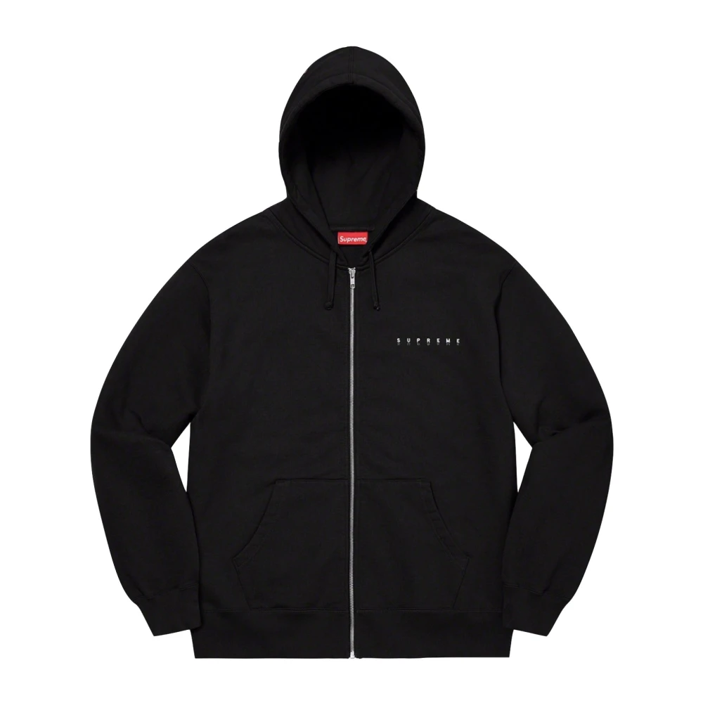 Supreme Zwarte Globe Rits Hoodie Beperkte Oplage Black Heren