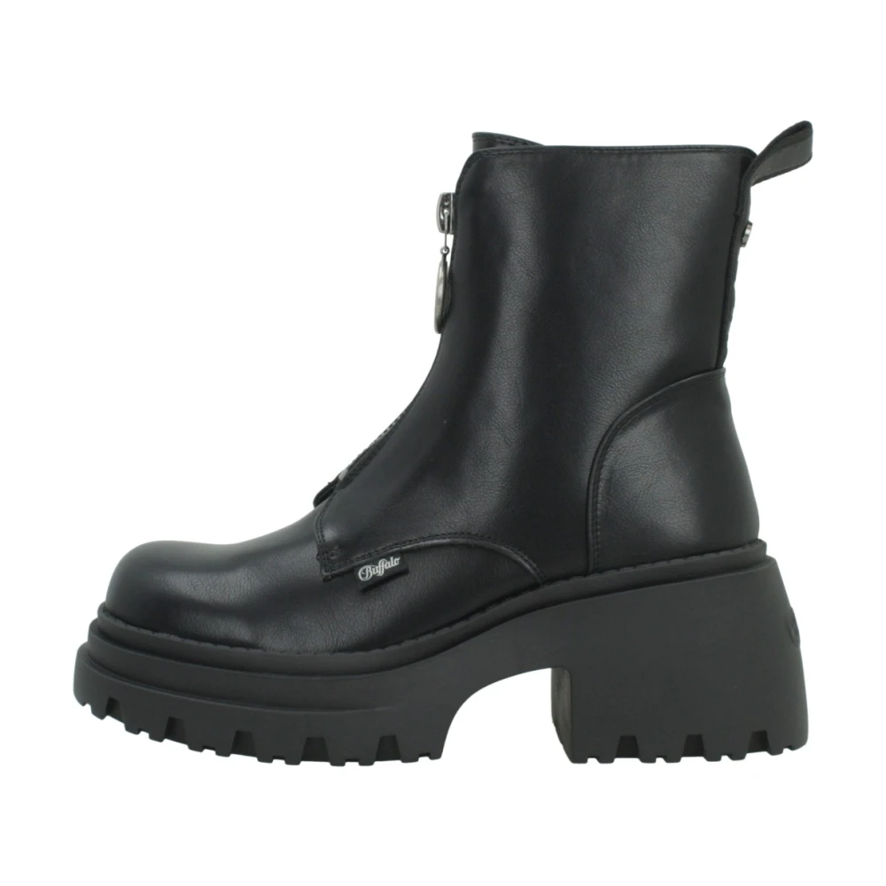Buffalo Donna Nero Stivali Di - Bravr Zip - Eu37 A Eu39 - Immagine 3