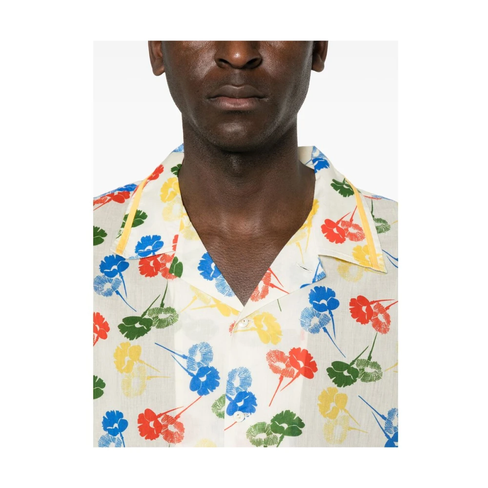 Bode Overhemd met campkraag en lange mouwen Multicolor Heren