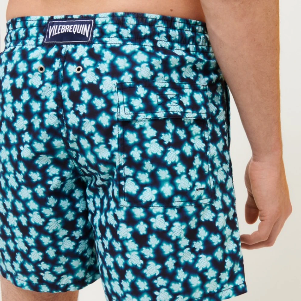 Vilebrequin Blurred Turtles Zwembroek Blue Heren