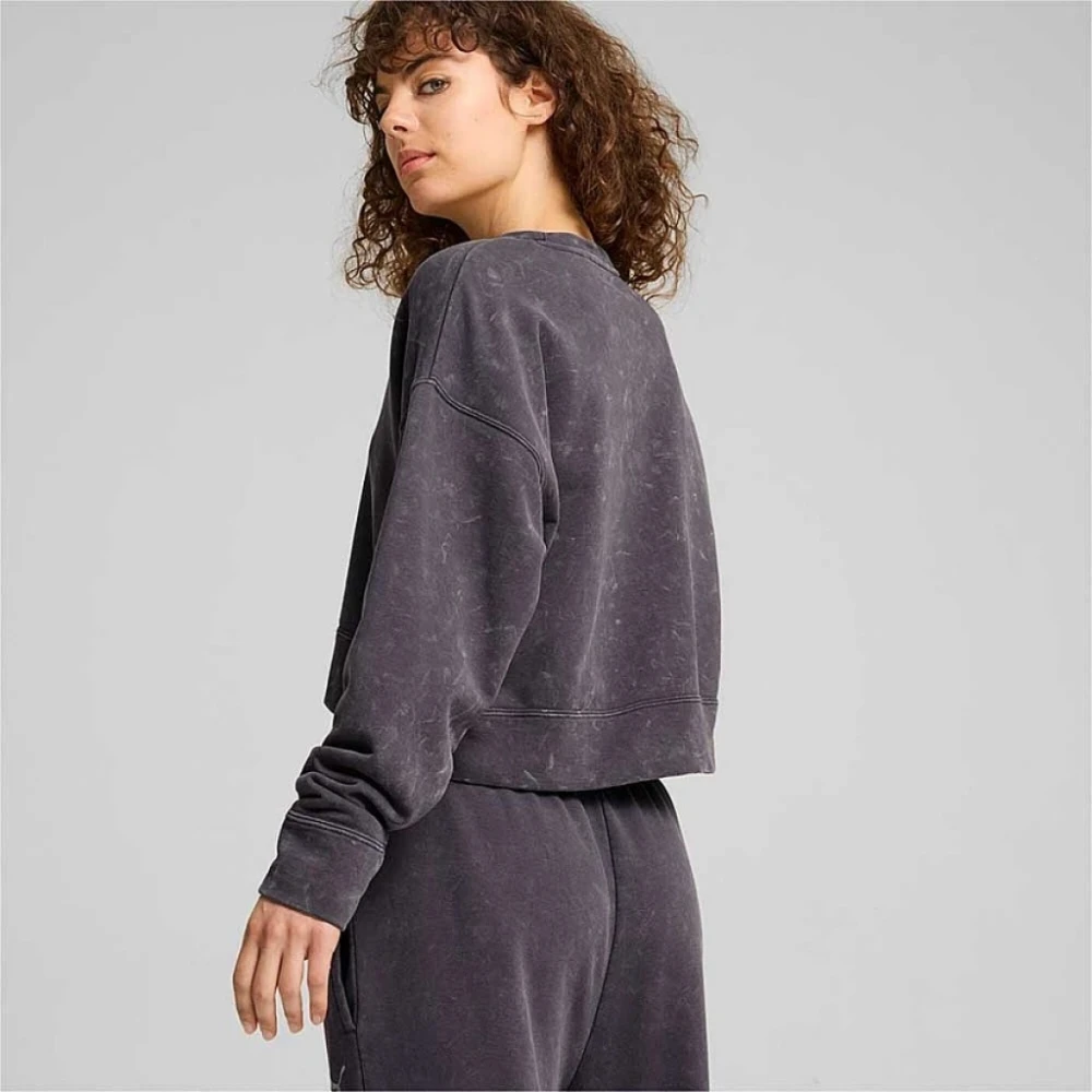 Puma Relaxed Gewassen Sweaters Gray Dames