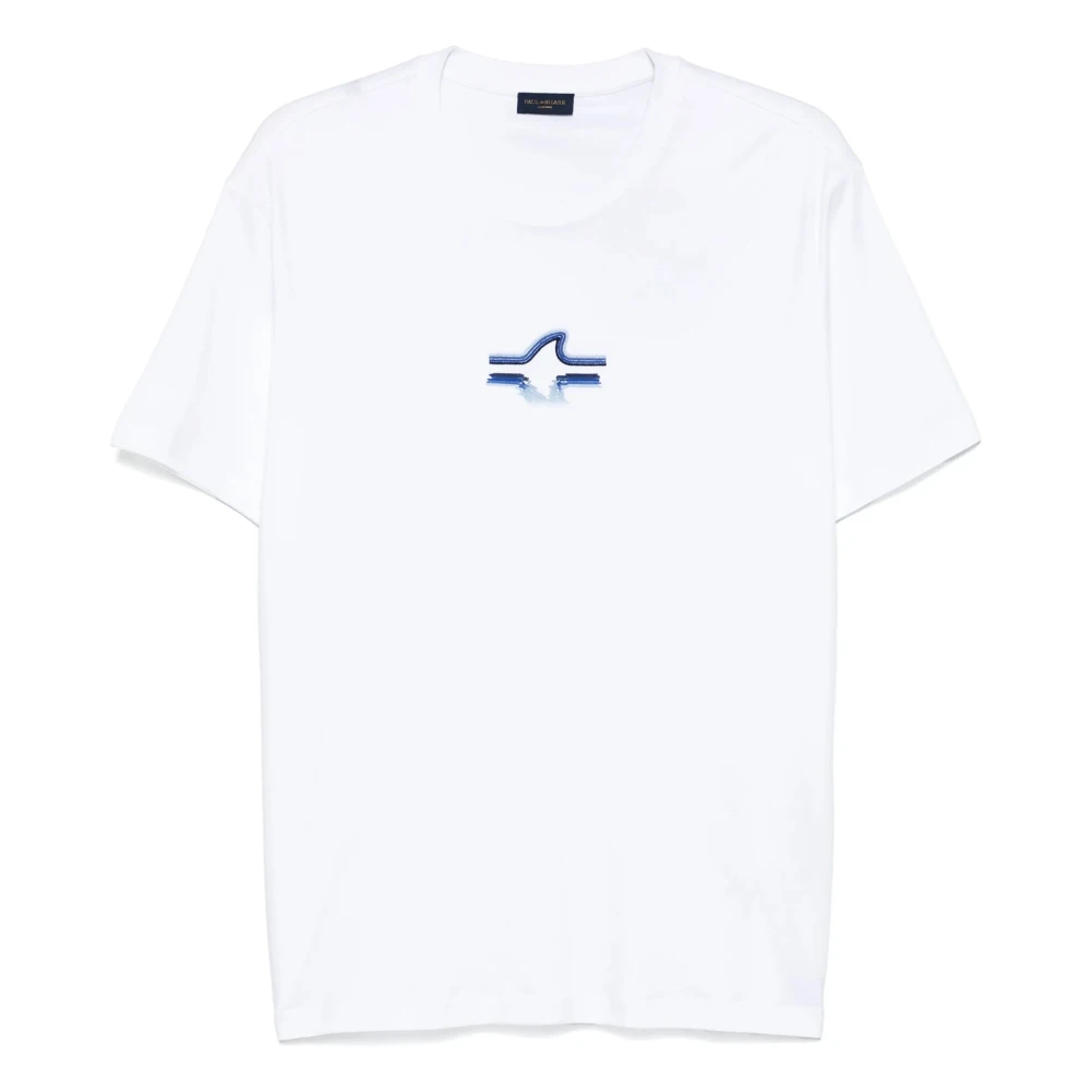 PAUL & SHARK Katoenen T-shirt in Blauw White Heren