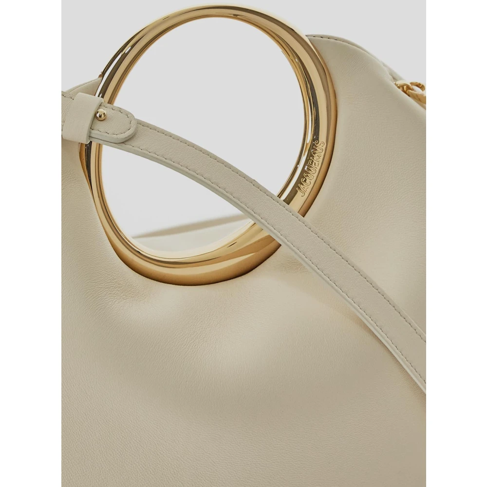 Jacquemus Leren Calino Tas Beige Dames