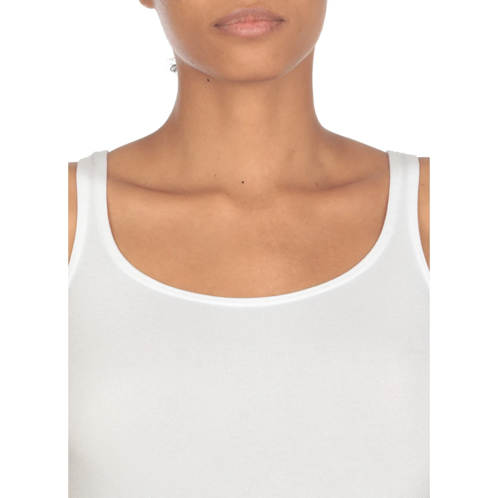 Wolford Witte Mouwloze Top van Katoenmix White Dames