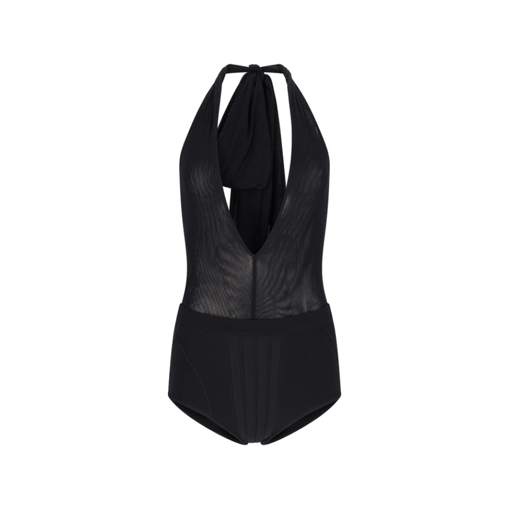 The Attico Women's Black Body Tulle Stretch