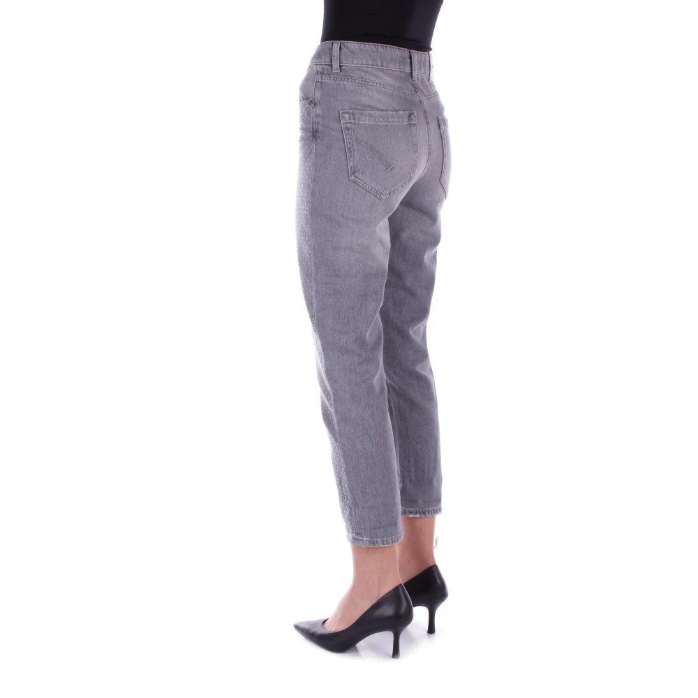 Dondup Zwarte broek met logo Black Dames