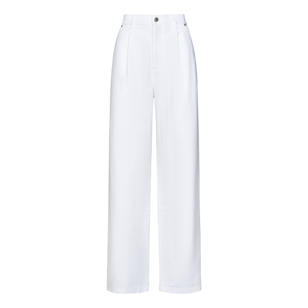 MOSCHINO JEANS白コットンパンツ40サイズジャパン本物美品