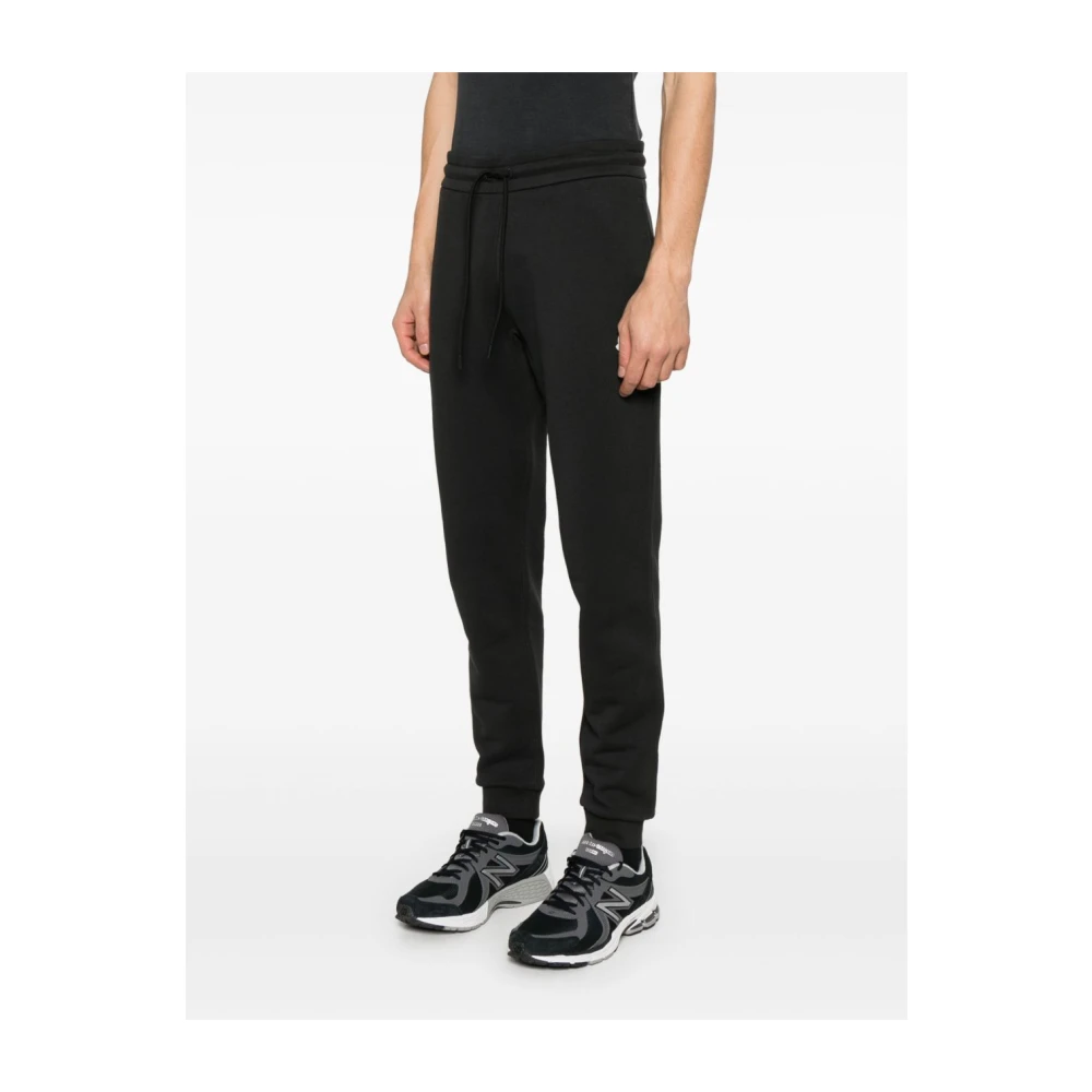 Moncler Grijze Trekkoord Broek Geribbelde Enkels Black Heren