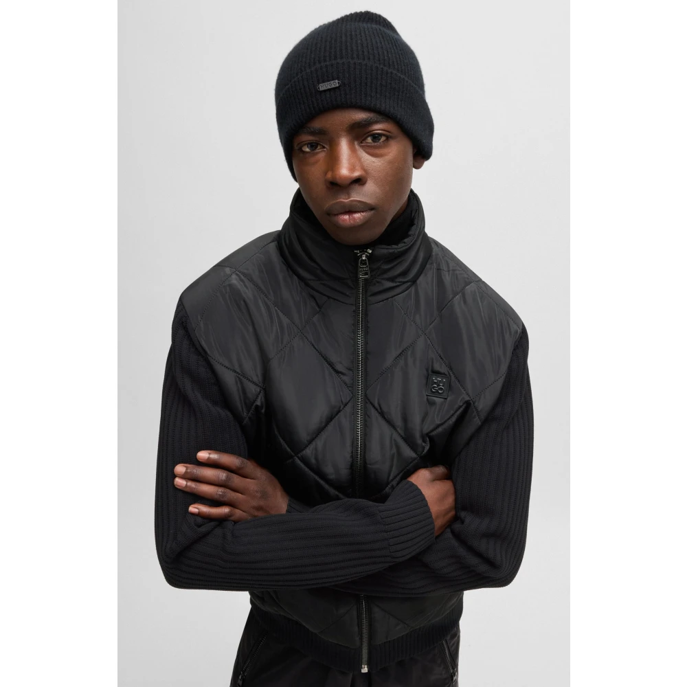 Hugo Boss Stijlvolle Cardigan voor Mannen Black Heren