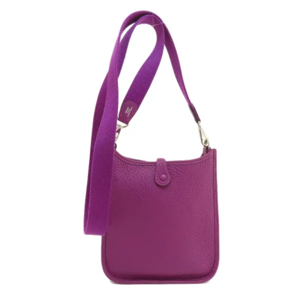 Hermès Vintage Pre-owned Leather shoulder-bags Purple Dames