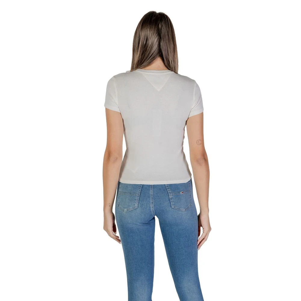 Tommy Jeans Witte Katoenen Tops & T-shirt Collectie White Dames