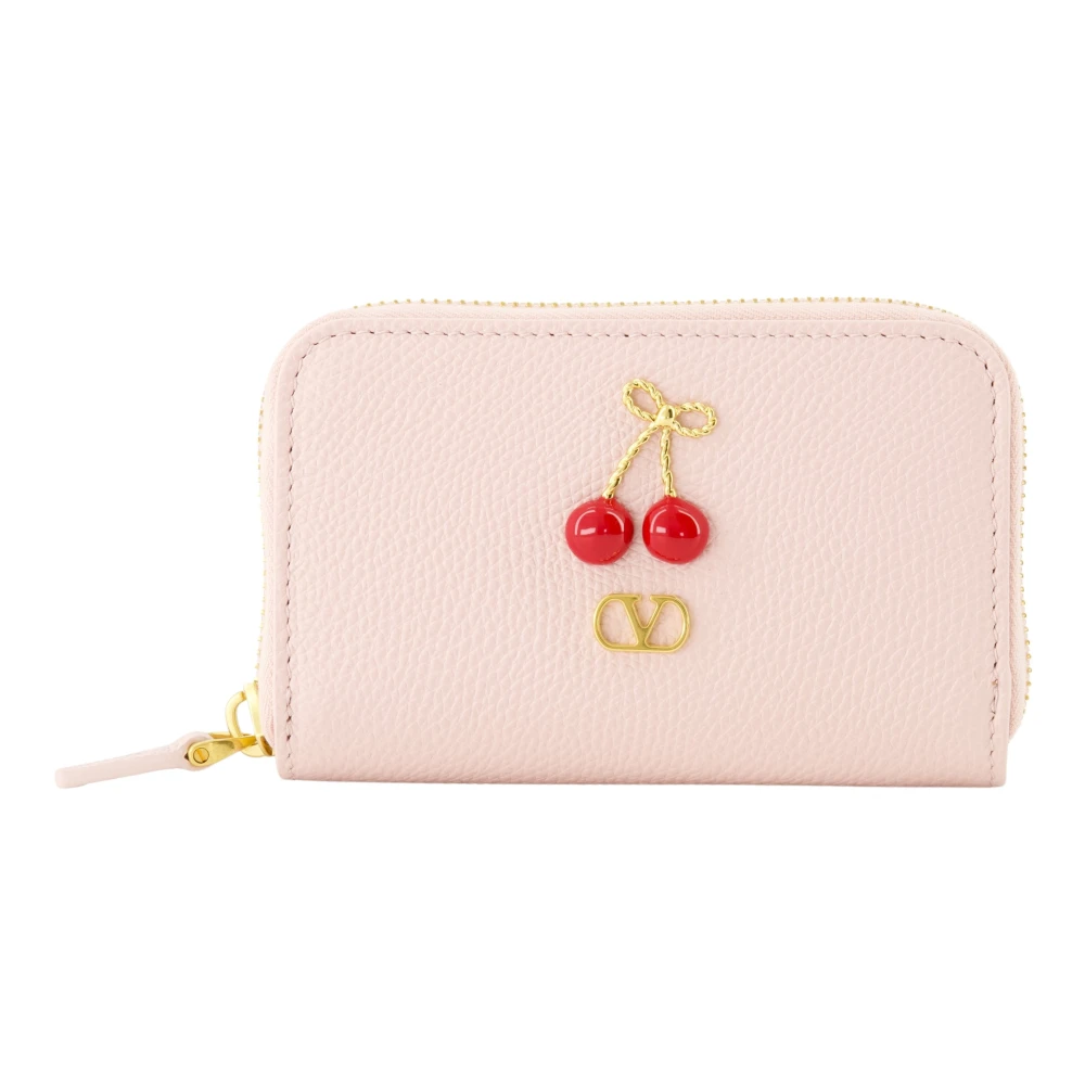 Valentino Garavani Pink Wallets & Cardholders, Female, One Size, Cherryfic Mini Zip Wallet